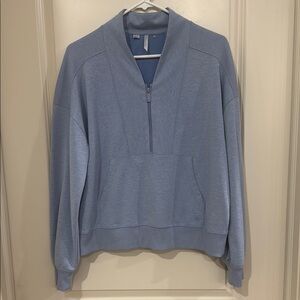 Travis Mathew Steel Blue Quarter-Zip Pullover